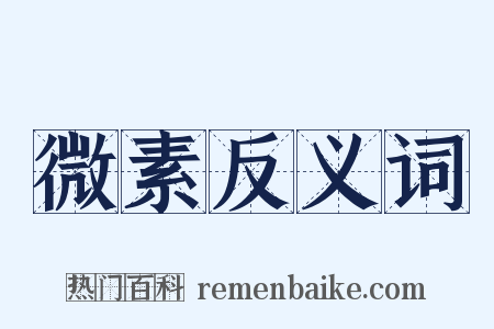 微素反义词是什么意思的图片